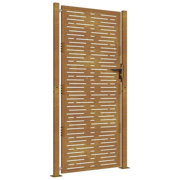 vidaXL Garden Gate 39.4x68.9" Corten Steel Square Design