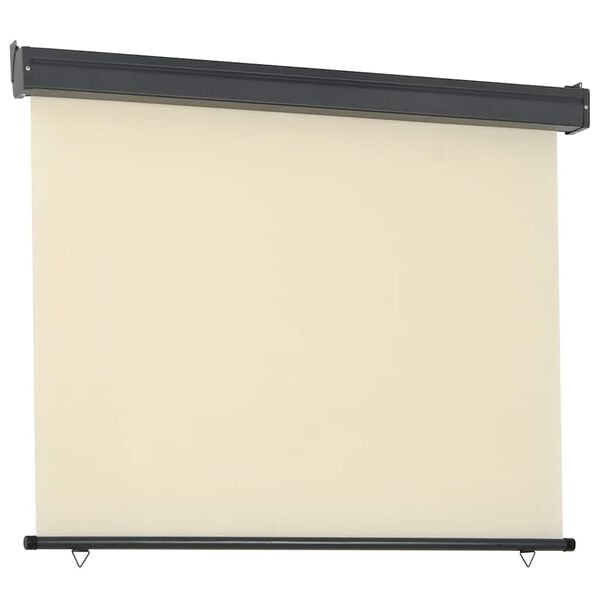 48419 vidaXL Balcony Side Awning 49.2"x98.4" Cream