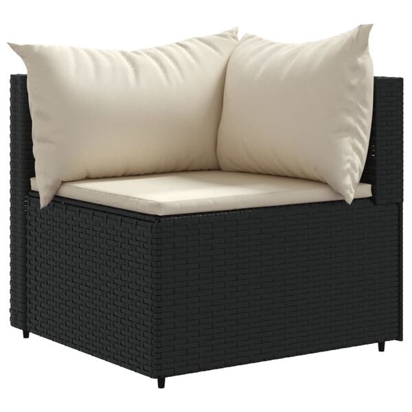 vidaXL Patio Lounge Set Black