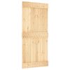 vidaXL Sliding Door with Hardware Set 37.4x82.7" Solid Wood Pine