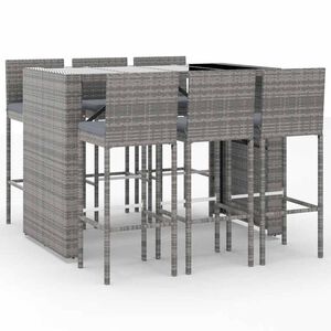 vidaXL Patio Bar Set Set of 6 Grey