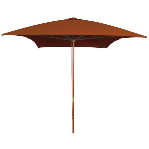 vidaXL Garden Parasol Terracotta UV protective polyester and wood