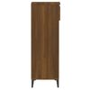 vidaXL Shoe Rack Brown Oak Engineered wood, metal Tall Shoe Rack