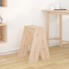vidaXL Stool Set of 2 Natural Pine Solid Pine Wood Medium Durable