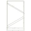 vidaXL Firewood Rack White 23.6x9.8x39.4" Cold-rolled steel