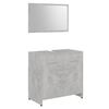 vidaXL Bathroom Furniture Set Concrete Grey Engineered Wood Medium