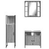 vidaXL Bathroom Cabinet Set Grey Sonoma