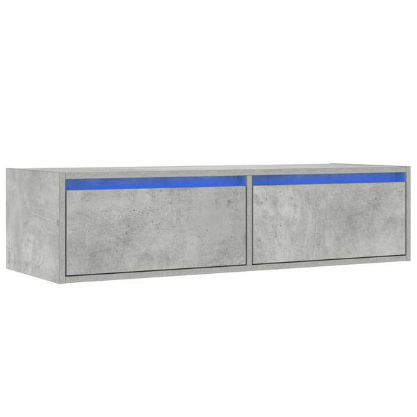 vidaXL TV Cabinet Concrete Gray Engineered Wood Medium TV Cabinet