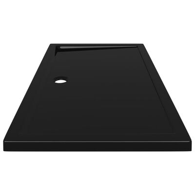 vidaXL Rectangular ABS Shower Base Tray Black 27.6"x47.2"