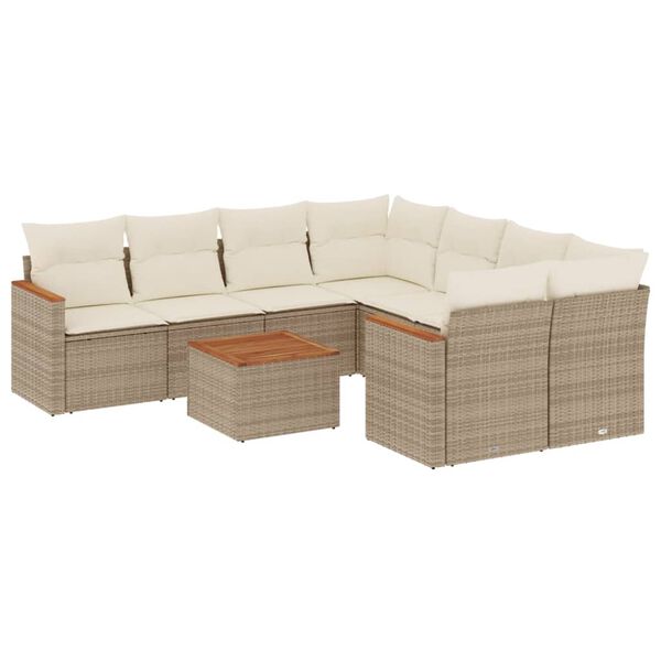 vidaXL Garden Sofa Set Beige