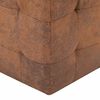 vidaXL Pouffe 2 pcs Brown 11.8" x 11.8" x 11.8" leather