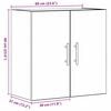 vidaXL Wall-mounted Cabinet Black Oak 23.62 x 12.20 x 27.56 in