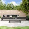 vidaXL Garden Lounge Set Grey Solid pine wood Medium Modular