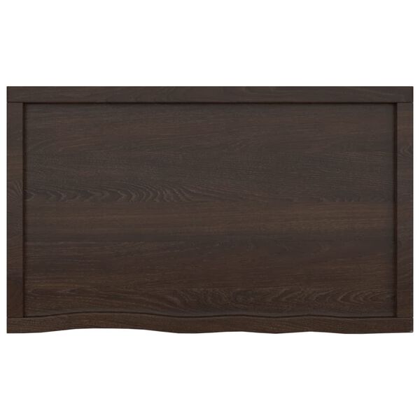 vidaXL Bathroom Countertop Dark Brown 39.4 x 23.6 x (0.8-1.6) " Treated Solid Wood