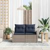 vidaXL Garden Sofa Gray 124 x 62 x 85 cm poly rattan