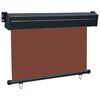 vidaXL Balcony Side Awning Brown Polyester, Aluminum, Steel 49.2 x 98.4 in