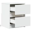 vidaXL Bedside Cabinet Set of 2 White Engineered wood Compact