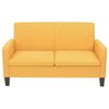 vidaXL Sofa Yellow Polyester 2-seater Removable Covers Sofa