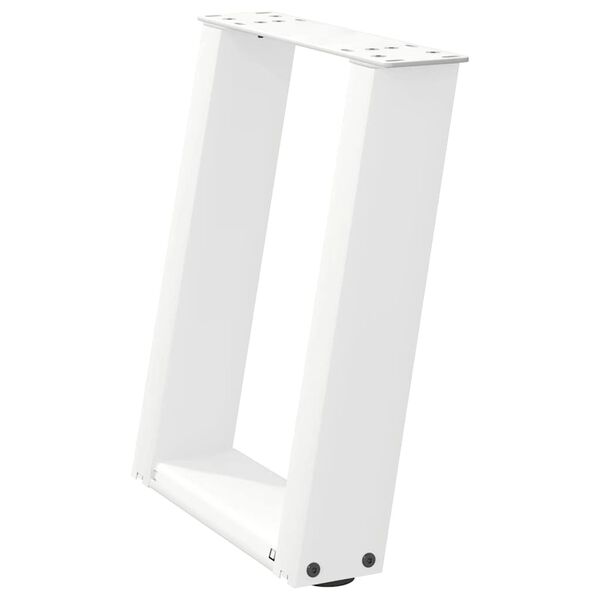 vidaXL Coffee Table Leg White Powder-coated steel Levelers