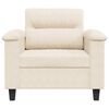 vidaXL Sofa Chair Beige Microfiber fabric (100% polyester), metal, plywood
