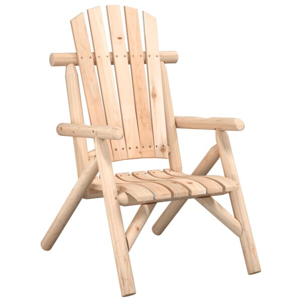 vidaXL Garden Chair Natural Wood Solid spruce wood Medium Durable