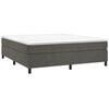 vidaXL Bed Frame Dark Gray Velvet, plywood, engineered wood