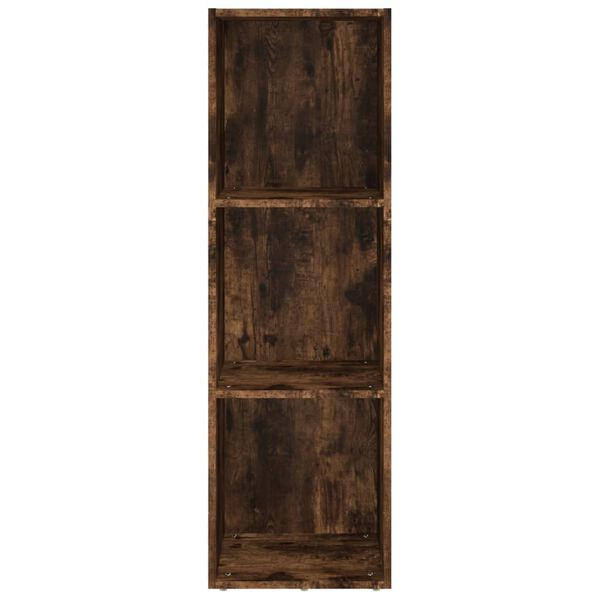 vidaXL Book Cabinet Smoked oak Engineered wood Tall Book Cabinet