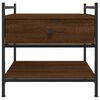 vidaXL Coffee Table Brown Oak Engineered Wood, Metal 19.7 in