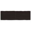 vidaXL Table Top Dark brown Solid oak wood 63 x 19.7 in