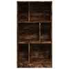 vidaXL Bookcase Smoked Oak Engineered Wood Medium Modern Bookshelves