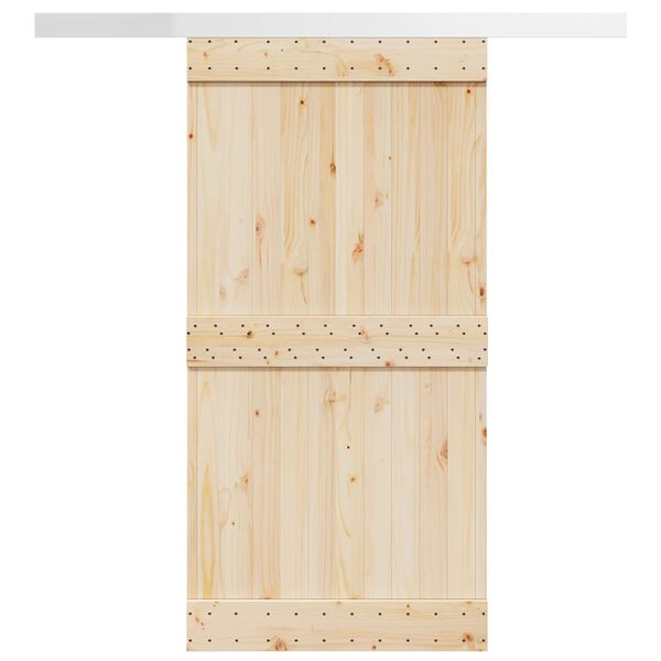 vidaXL Sliding Door Hardware Kit 78.7 " Aluminium Alloy Sliver