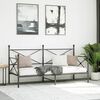 vidaXL Daybed With Trundle Black Steel 35.4x79.0 in mattress size