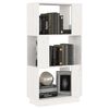 vidaXL Book Cabinet White Solid Pine Wood Medium Book Cabinet
