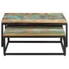 vidaXL Coffee Table Set of 2 Multicolor Reclaimed Wood Small