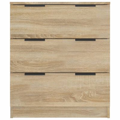 vidaXL Sideboard Sonoma Oak 23.6"x11.8"x27.6" Engineered Wood