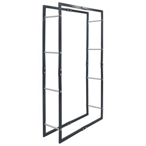 vidaXL Firewood Rack Black 31.5"x9.8"x59.1" Steel