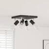 vidaXL Ceiling Spotlight Black 10.43 x 10.24 x 4.53 in Metal
