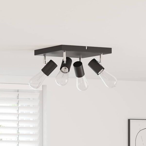 vidaXL Ceiling Spotlight Black 10.43 x 10.24 x 4.53 in Metal