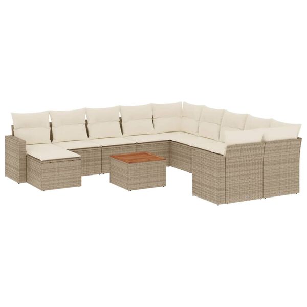 vidaXL Garden Sofa Set Set of 12 Beige, Cream White