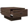 vidaXL Coffee Table Brown Oak Engineered Wood, Metal 23.6 x 17.7 x 12.2 in