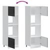 vidaXL Oven Cabinet Set of 2 Black Engineered wood Medium