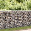 vidaXL Gabion Wall with Covers Galvanized Steel 236"x11.8"x59"
