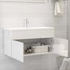 vidaXL Sink Cabinet High gloss white Engineered wood Medium Sink Cabinet