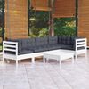 vidaXL Garden Lounge Set White, Anthracite
