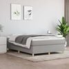 vidaXL Box Spring Bed Frame Light Gray Queen Fabric (US Only)