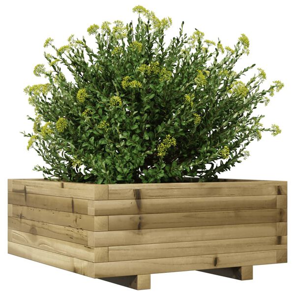 vidaXL Garden Planter Natural pine Solid pine wood Medium Durable