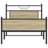 vidaXL Bed Frame Sonoma Oak Engineered Wood and Steel Single