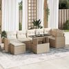vidaXL Garden Sofa Set Beige