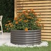 vidaXL Garden Planter Grey Powder-coated steel Large Garden Planter