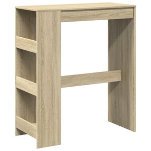 vidaXL Bar Table Sonoma Oak Engineered Wood Bar Table Rectangular